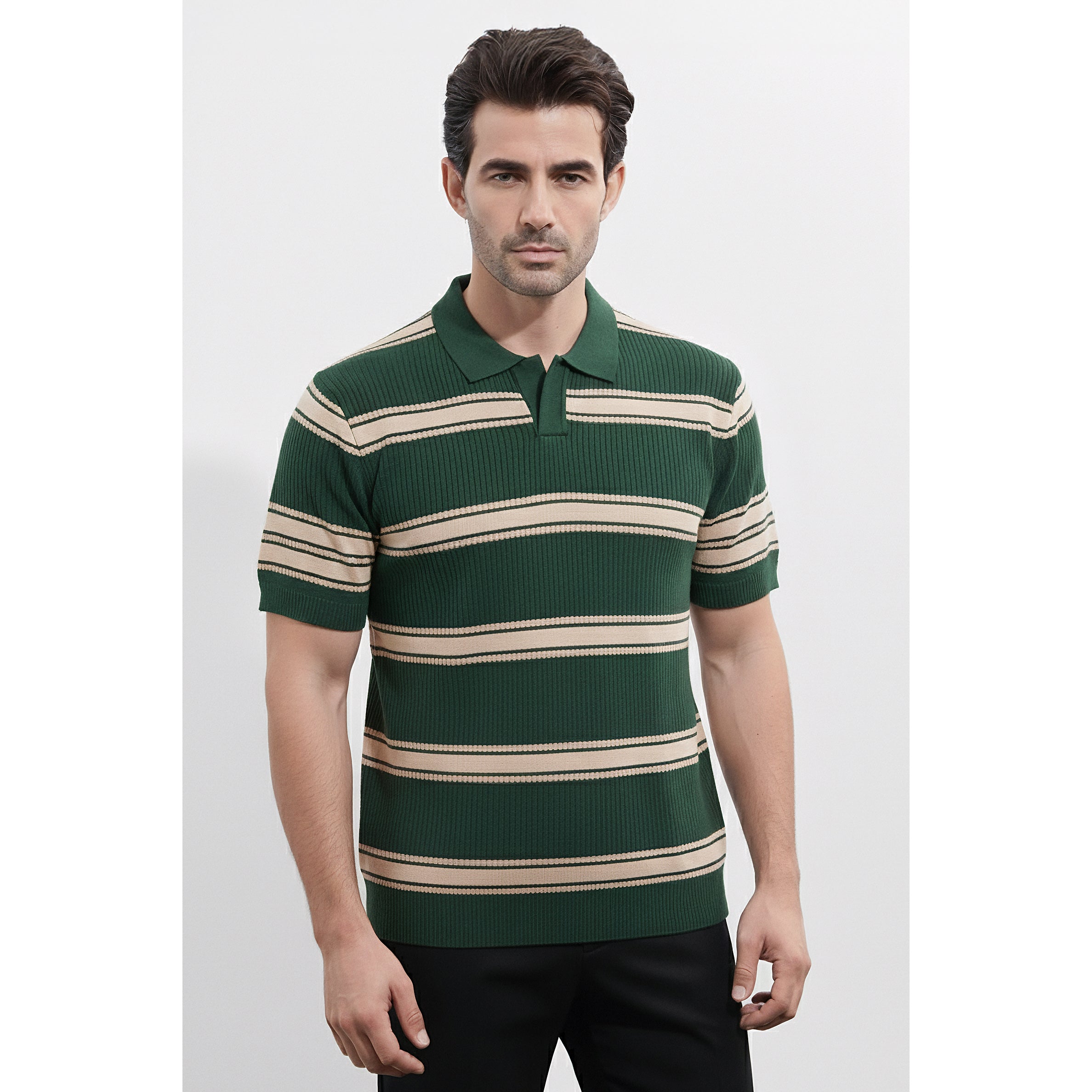 Mens Knitted Polo