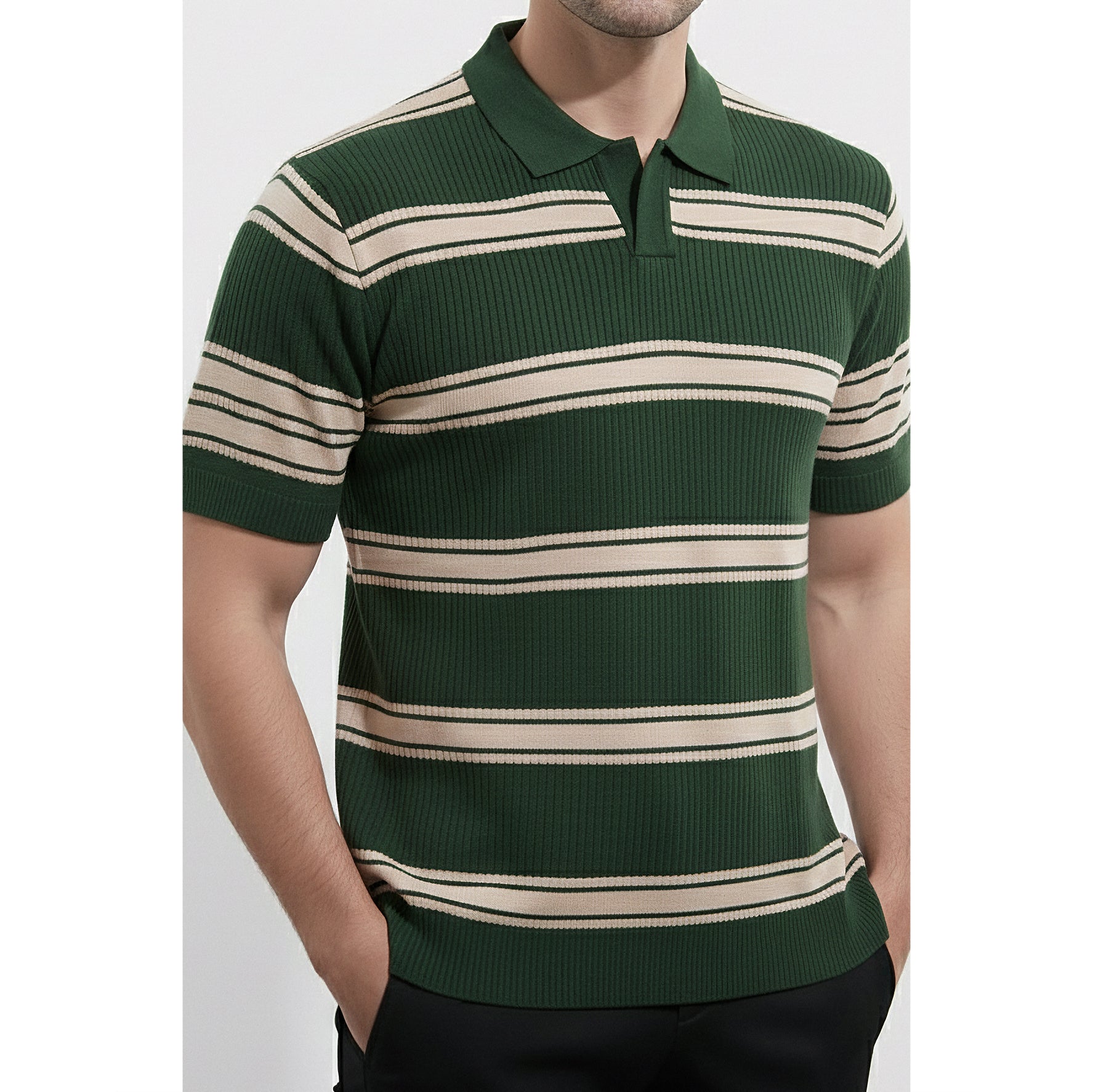 Mens Knitted Polo