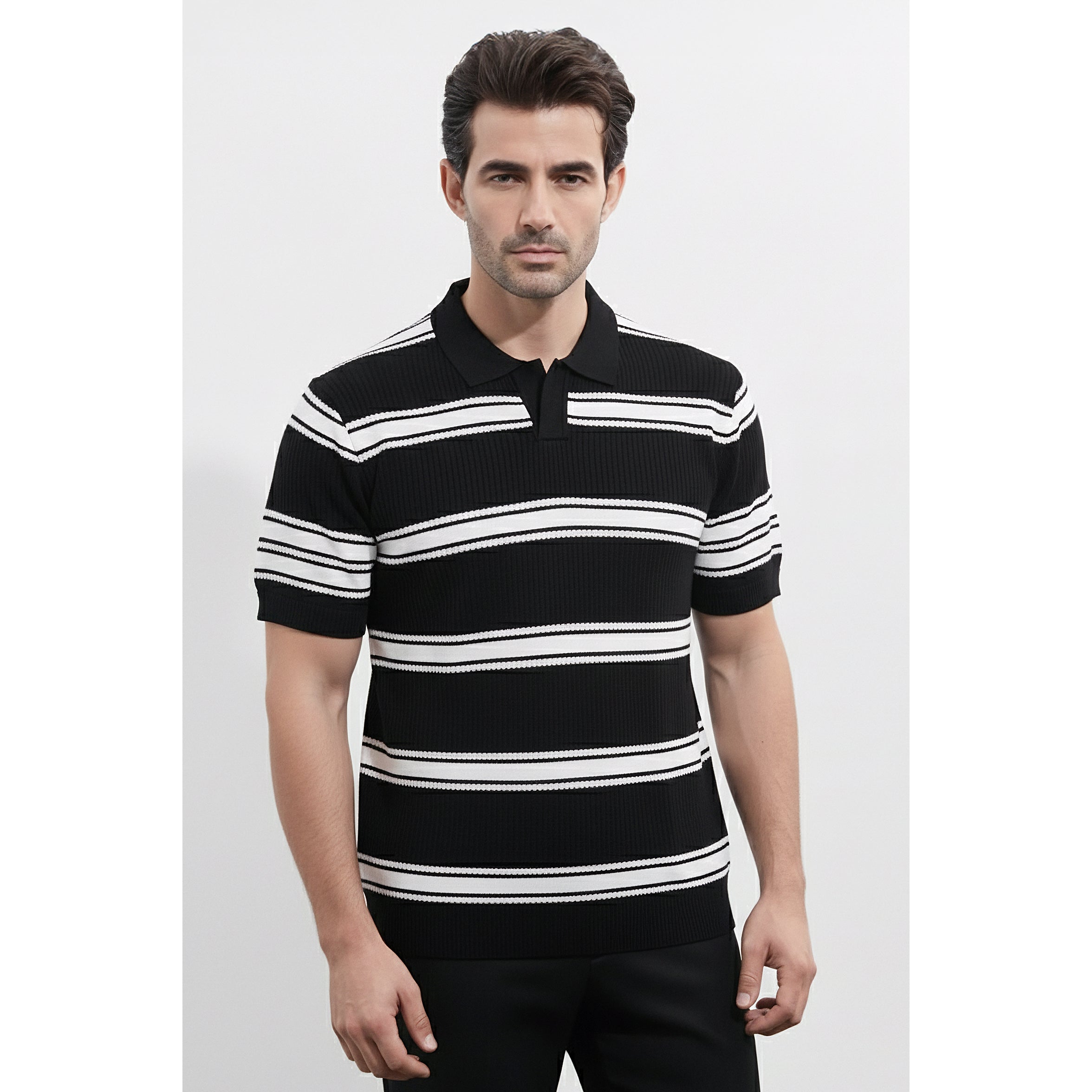 Mens Knitted Polo