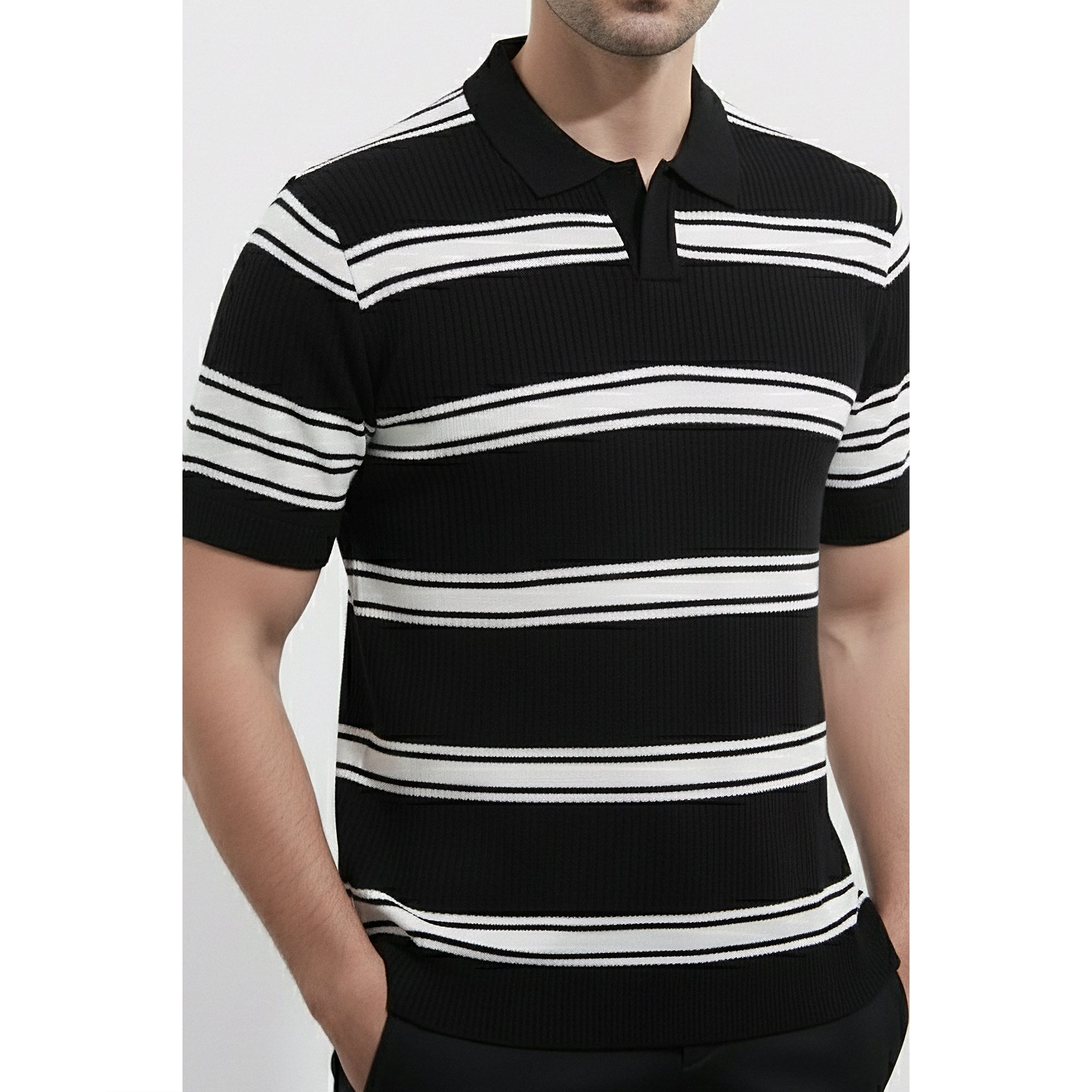 Mens Knitted Polo