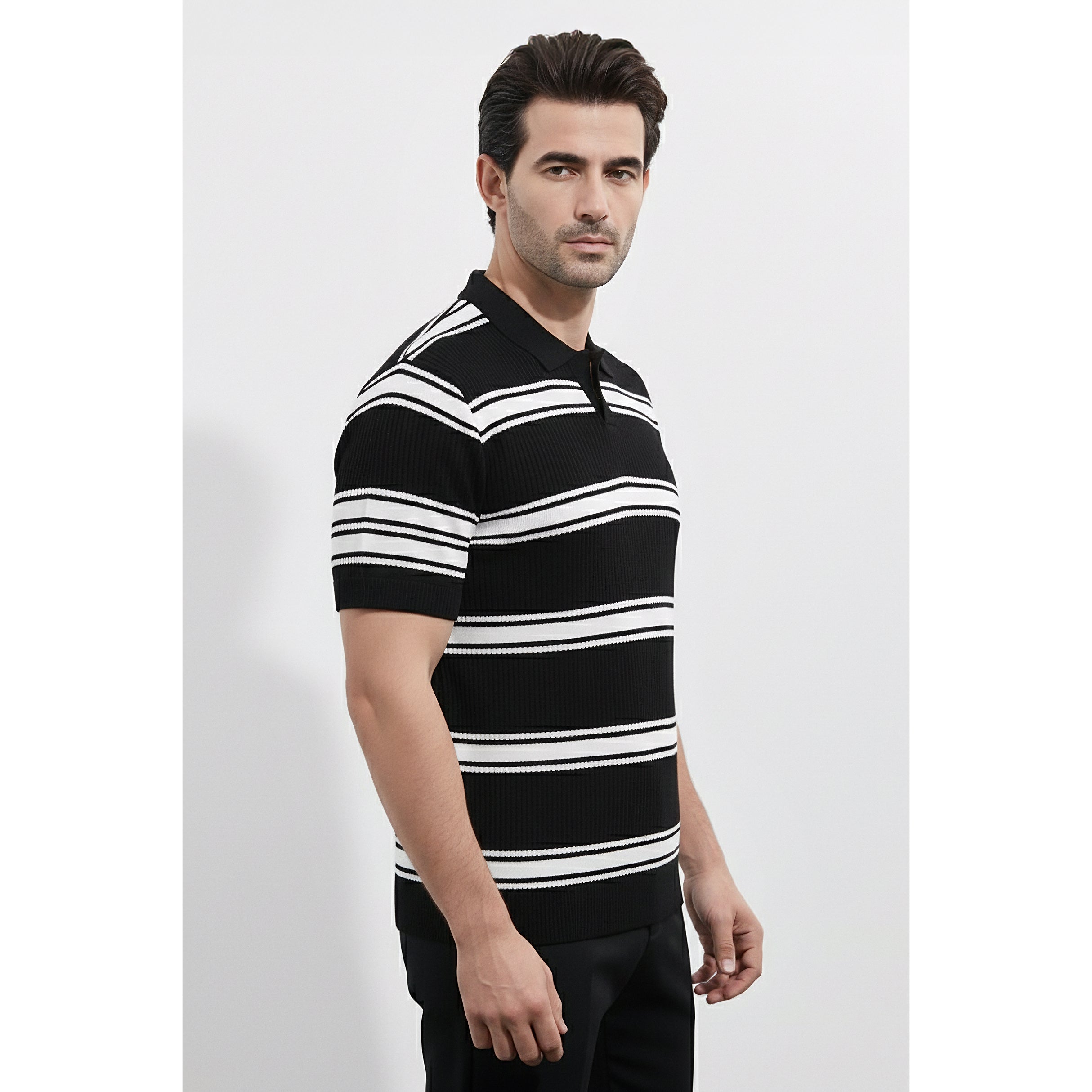 Mens Knitted Polo