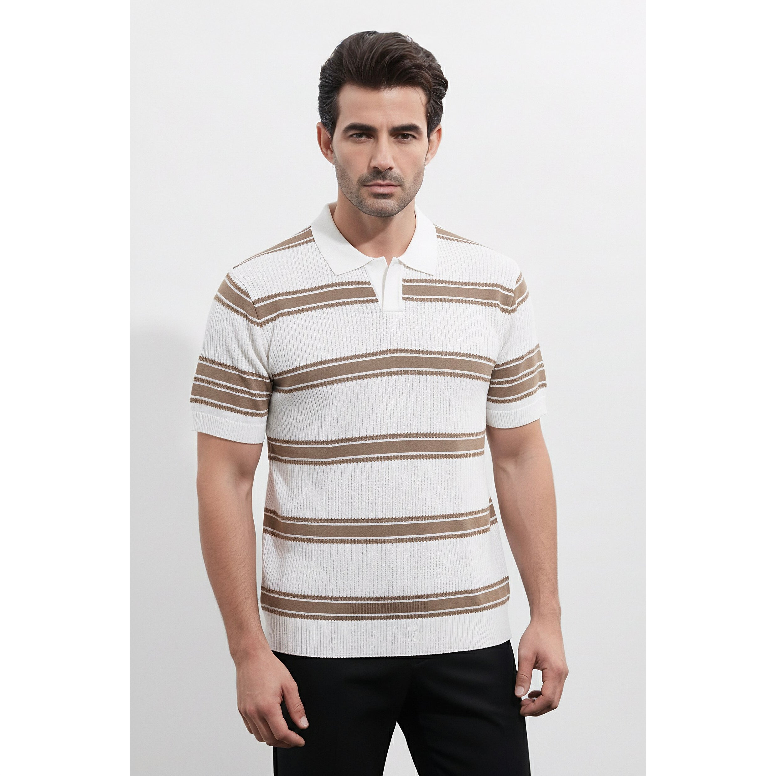 Mens Knitted Polo