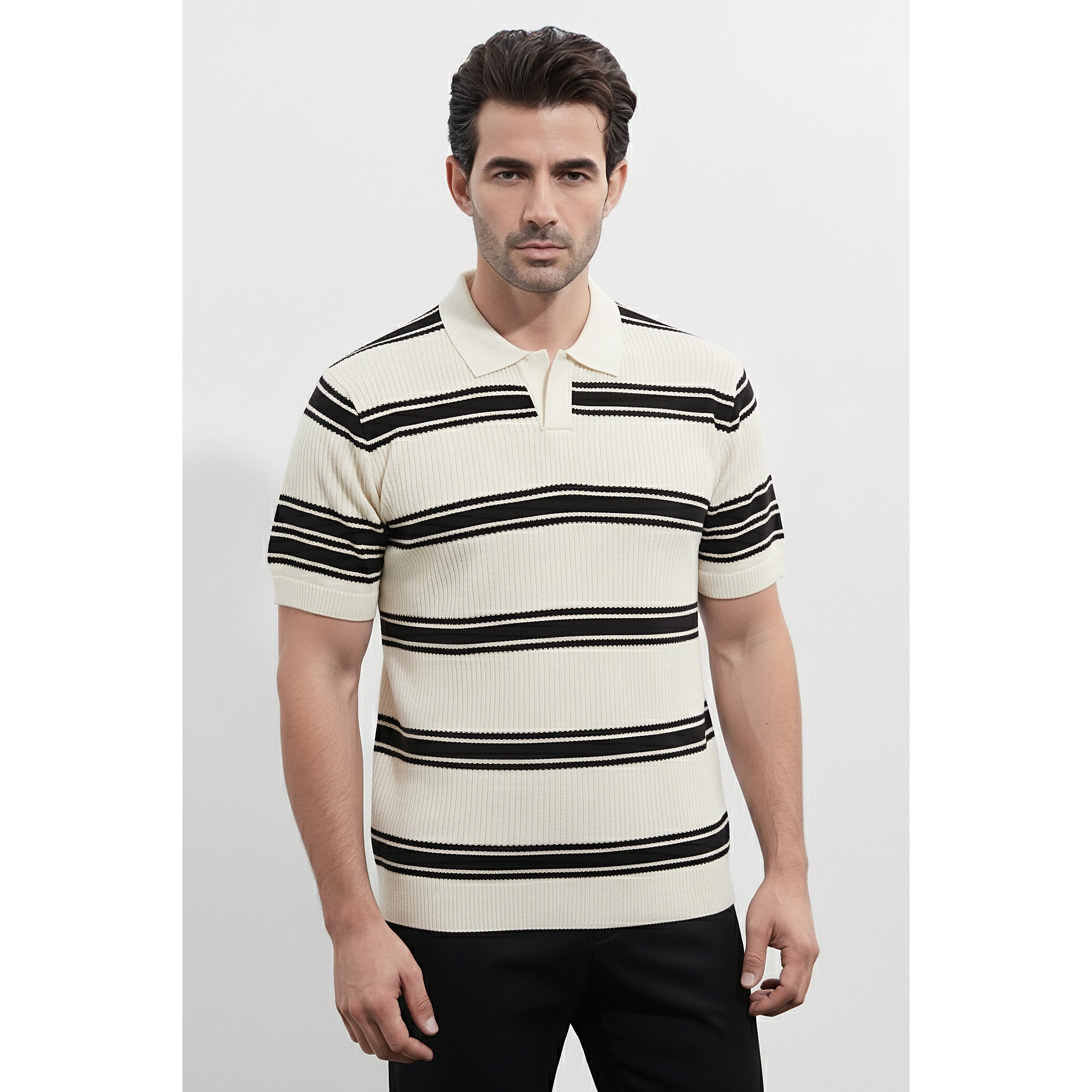 Mens Knitted Polo
