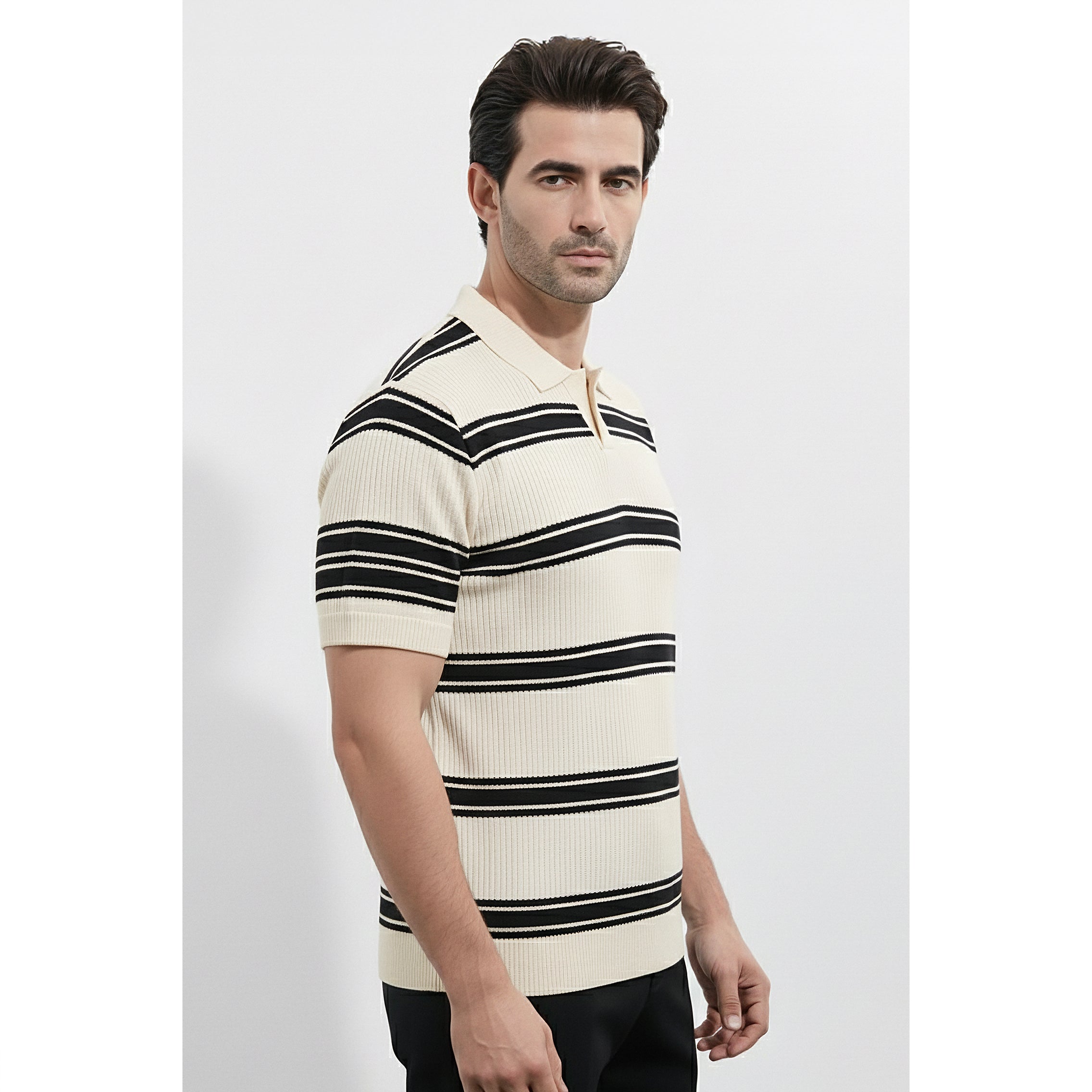 Mens Knitted Polo