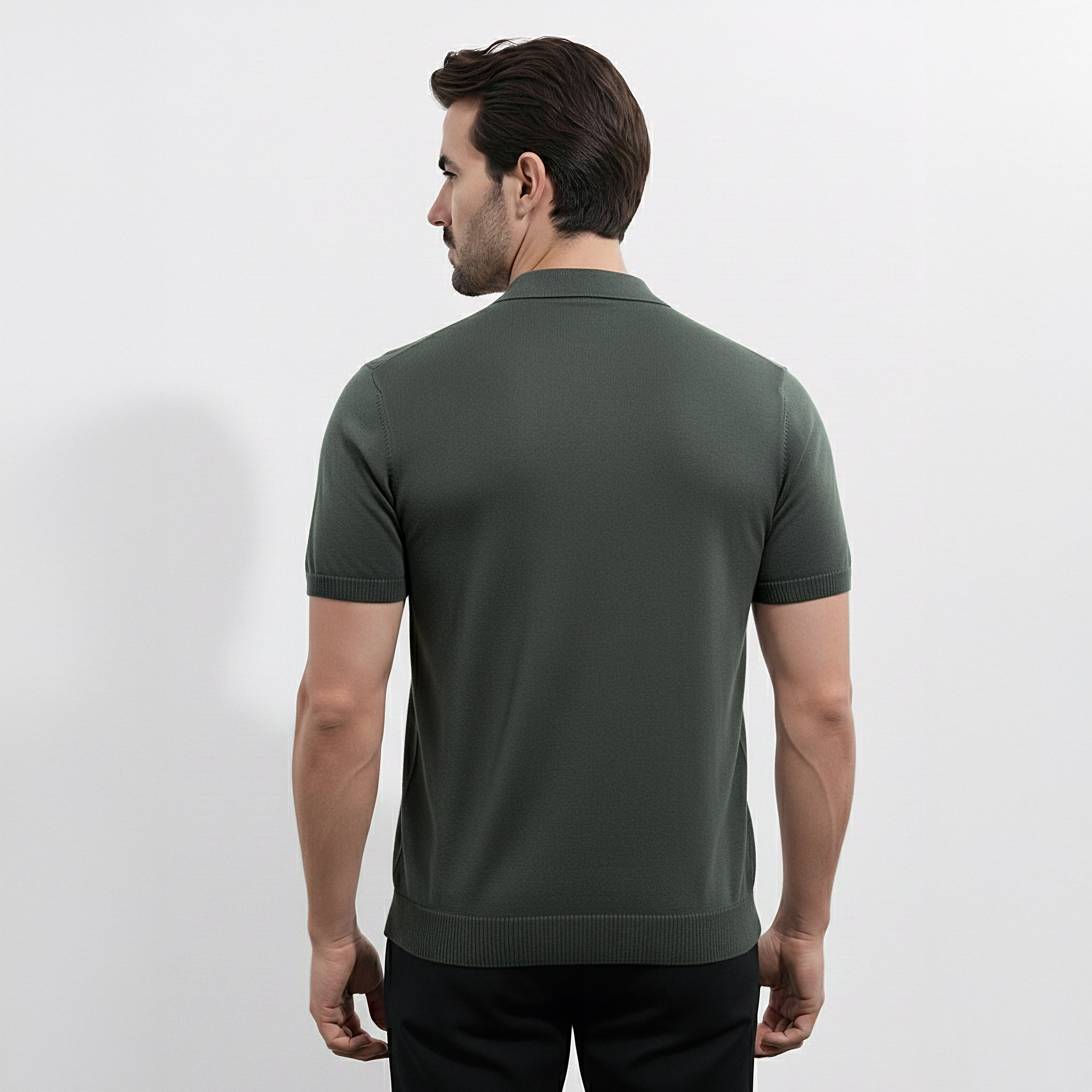 Mens Knitted Polo