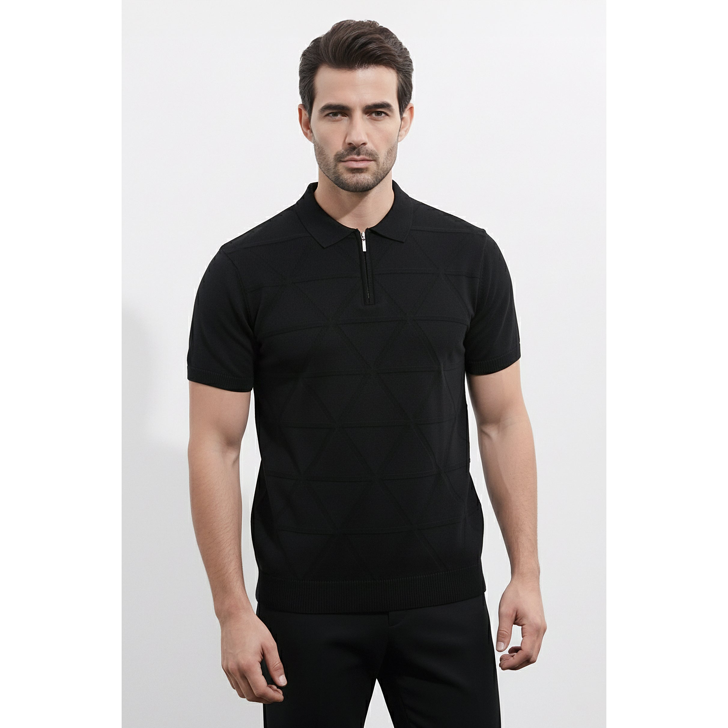 Mens Knitted Polo