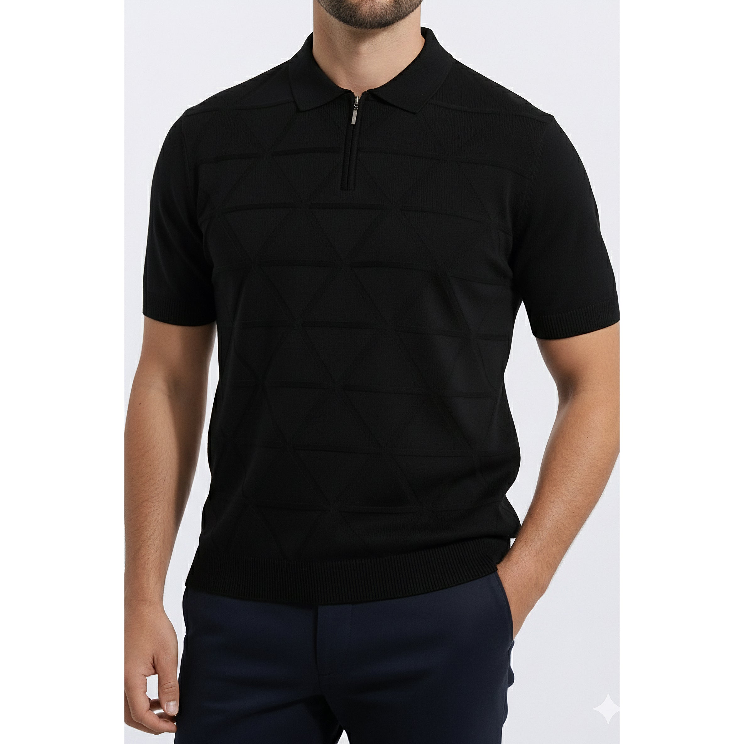 Mens Knitted Polo