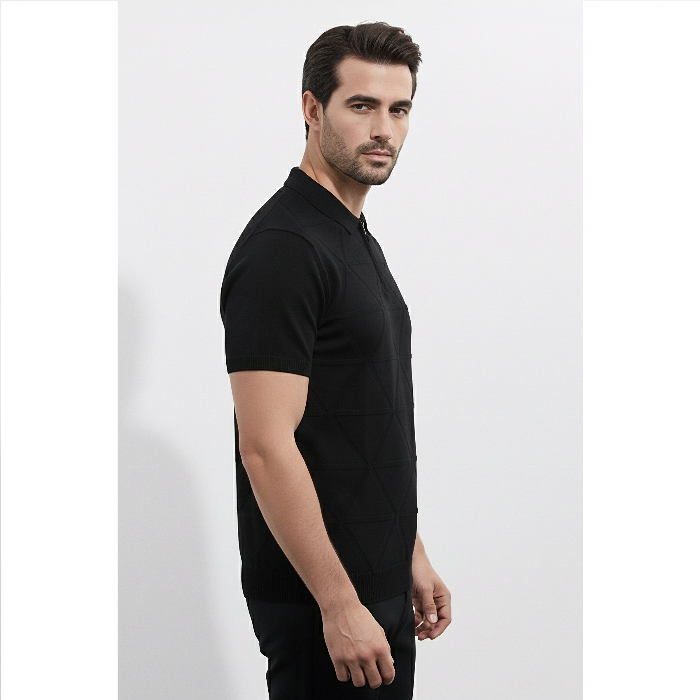Mens Knitted Polo