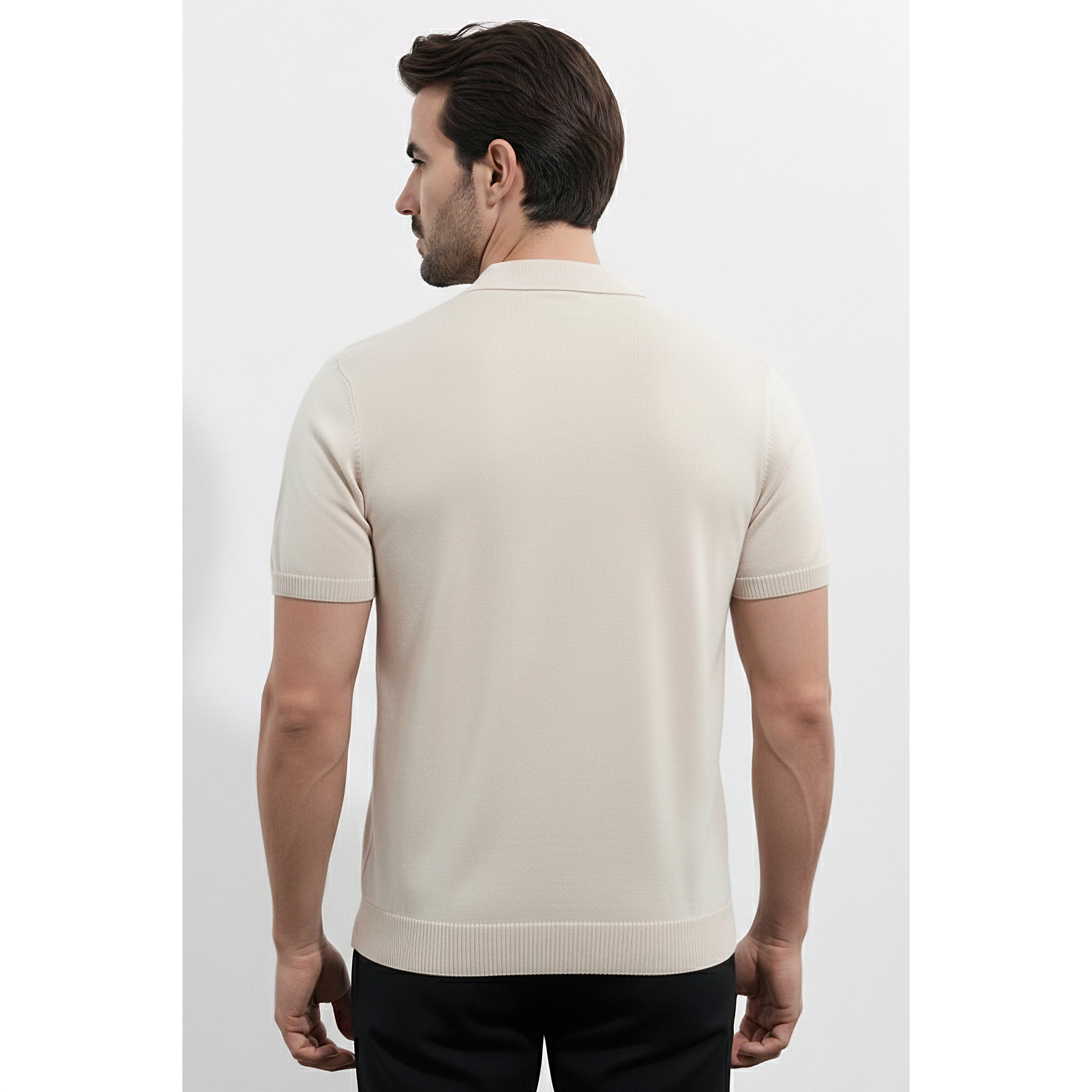 Mens Knitted Polo