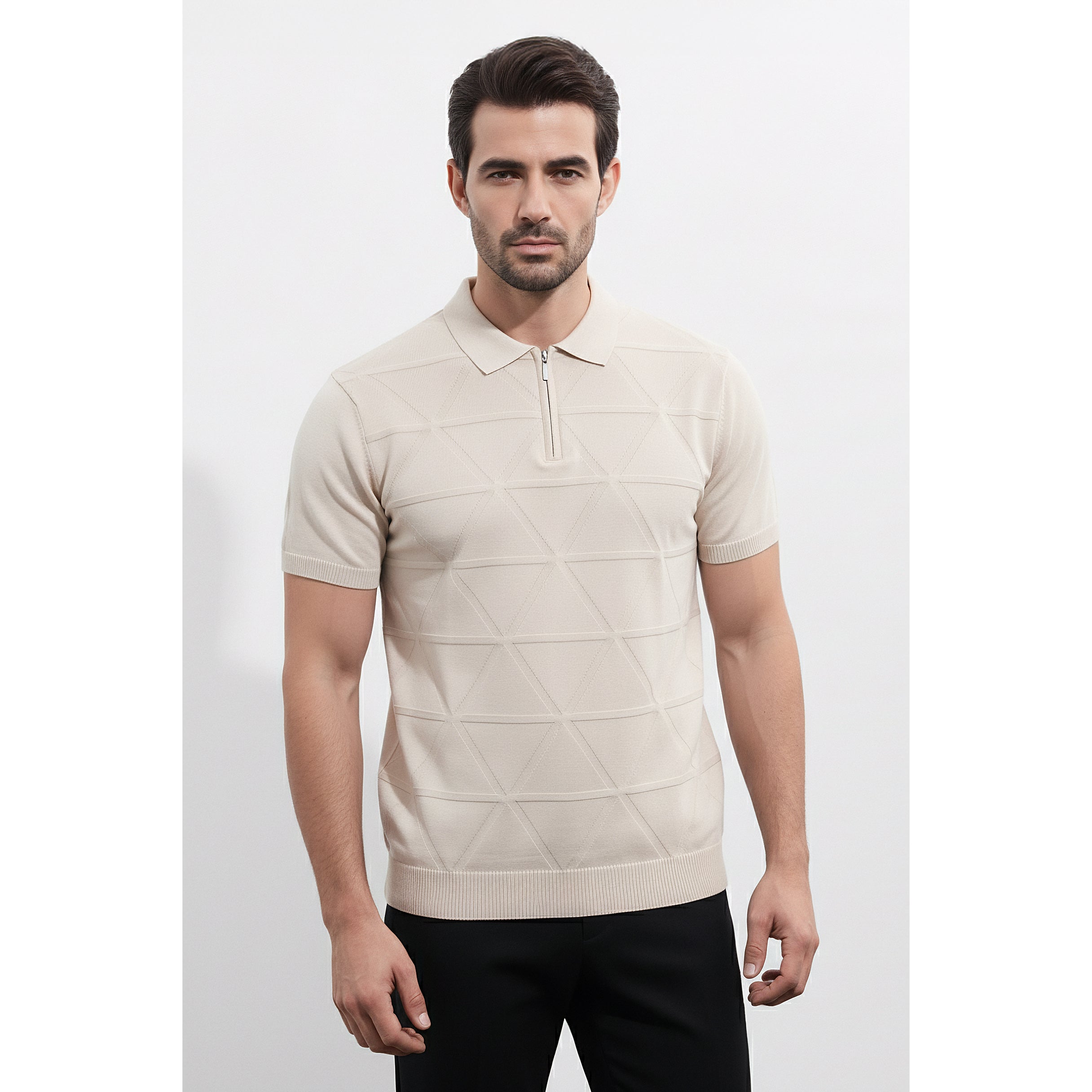 Mens Knitted Polo
