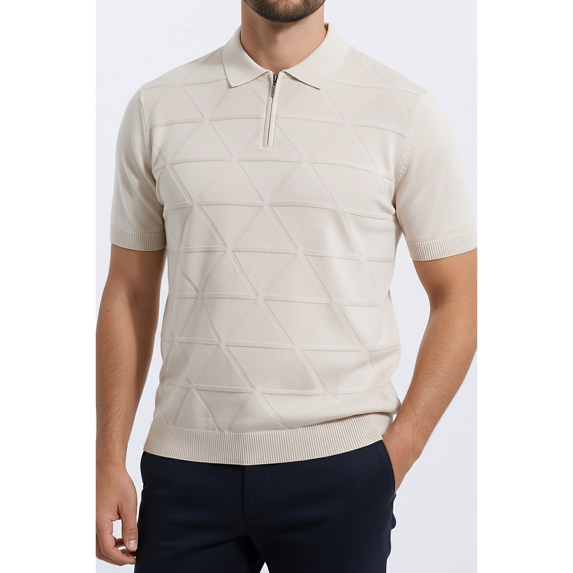 Mens Knitted Polo