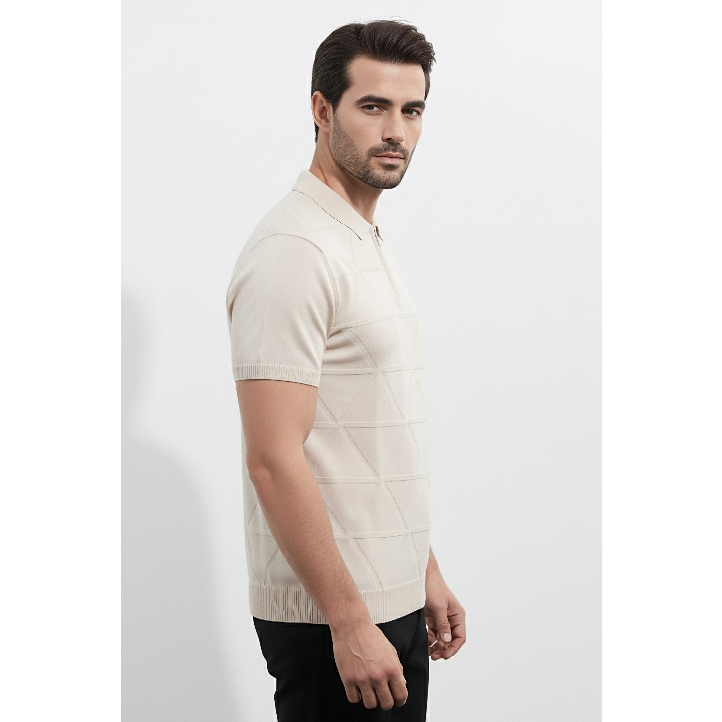 Mens Knitted Polo