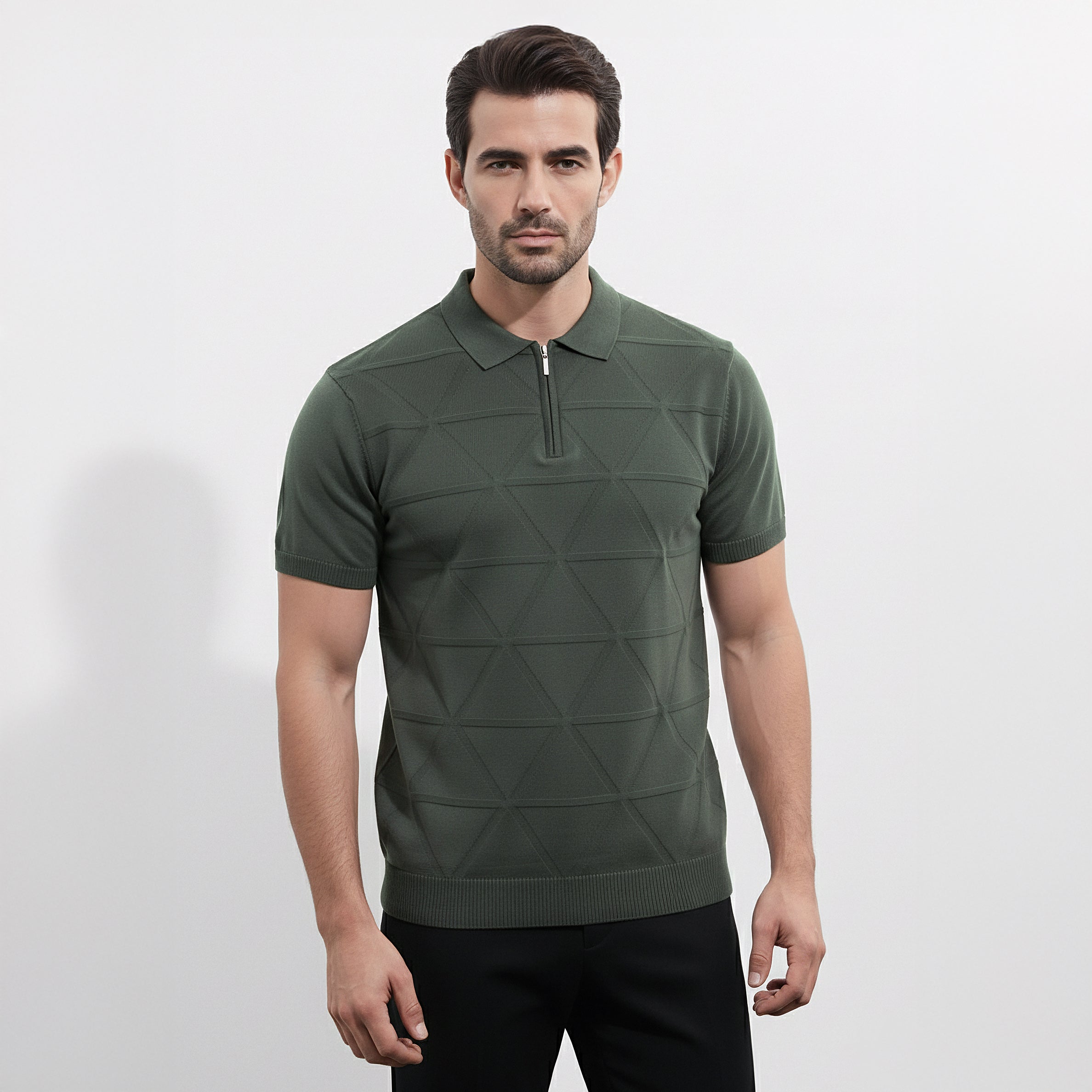 Mens Knitted Polo