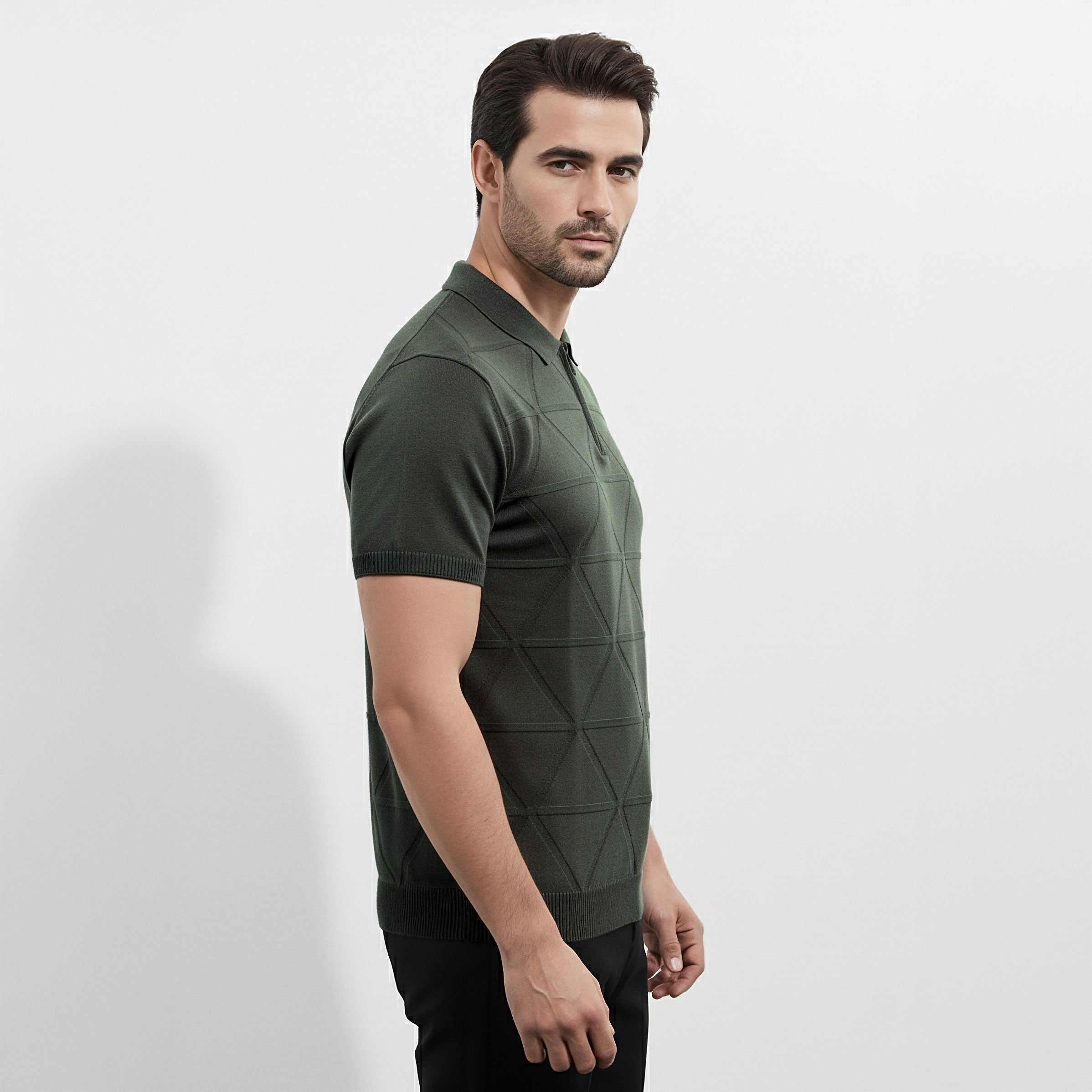 Mens Knitted Polo