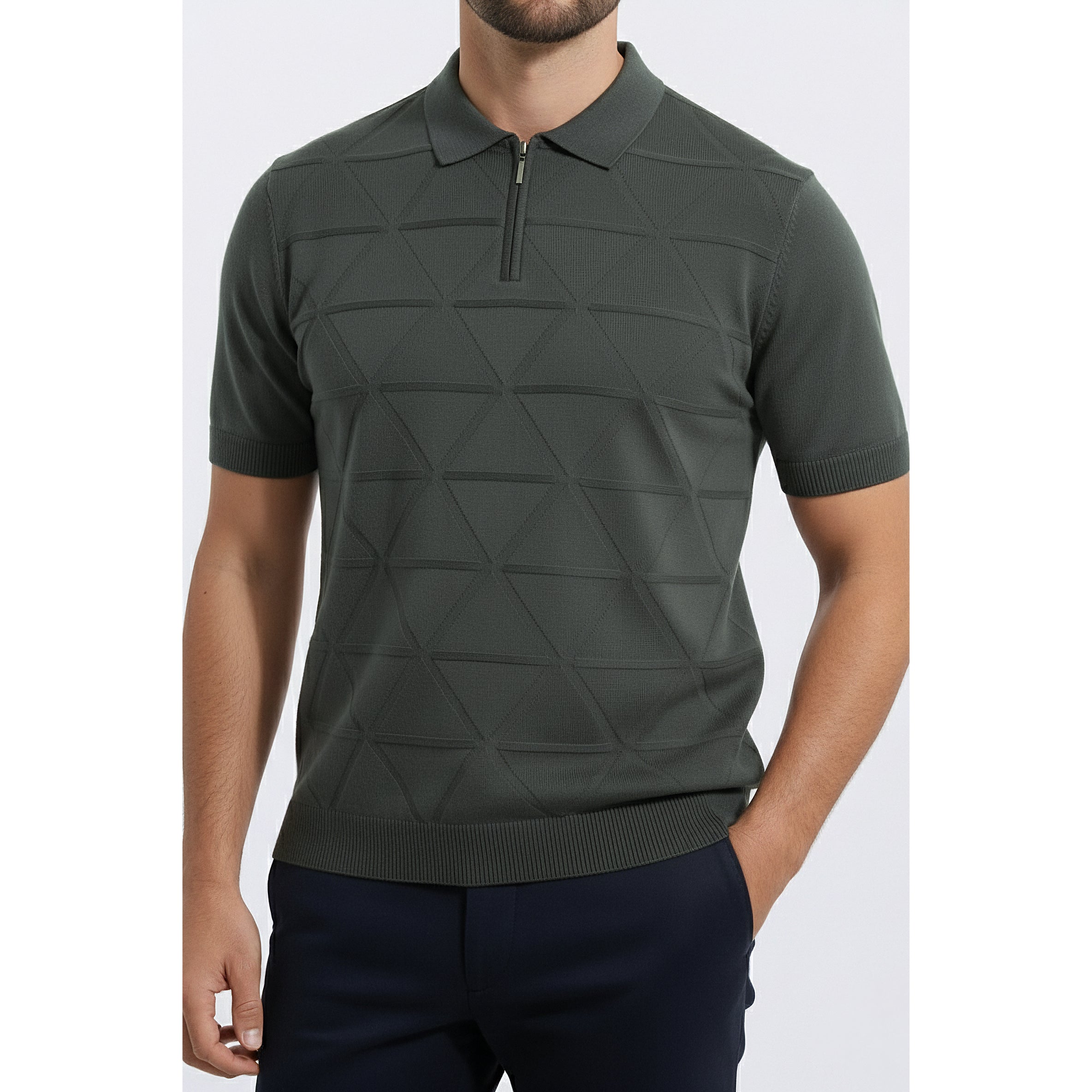 Mens Knitted Polo