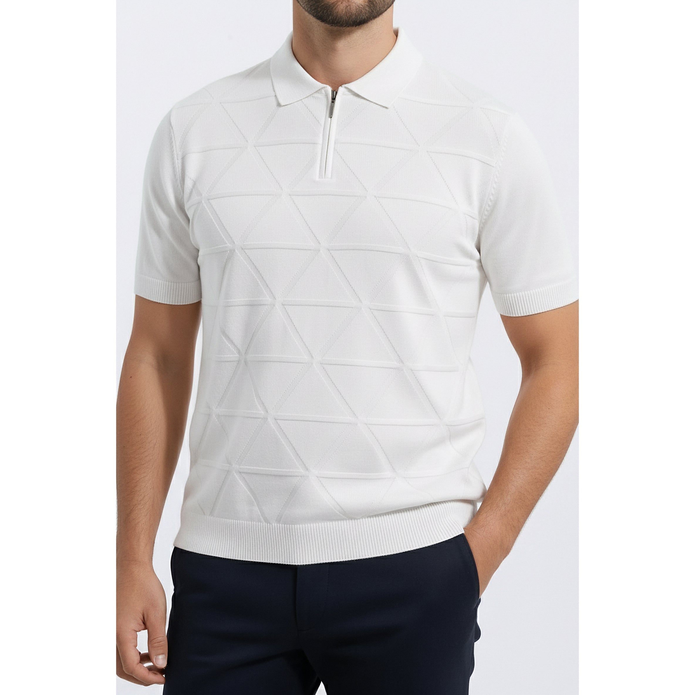 Mens Knitted Polo