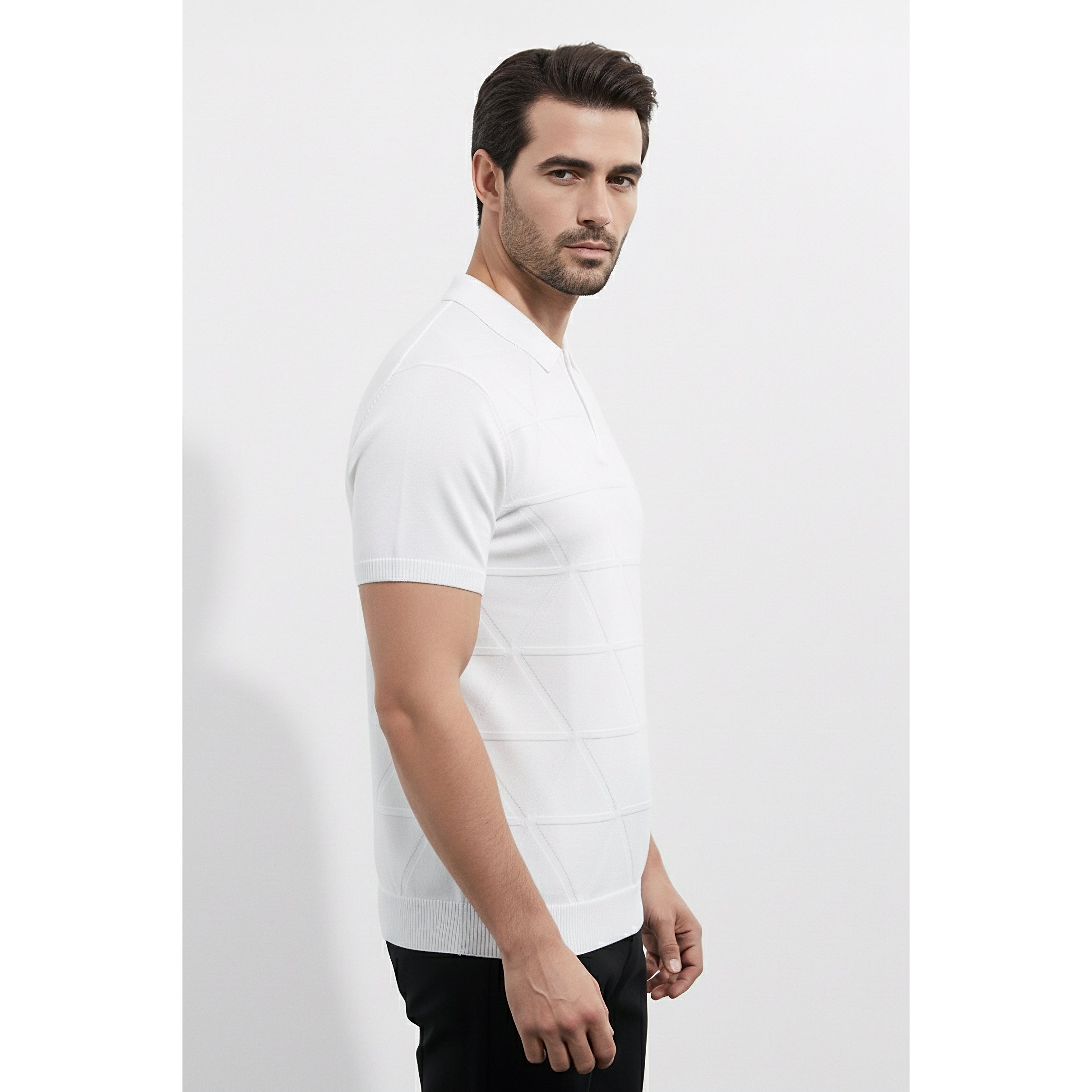 Mens Knitted Polo