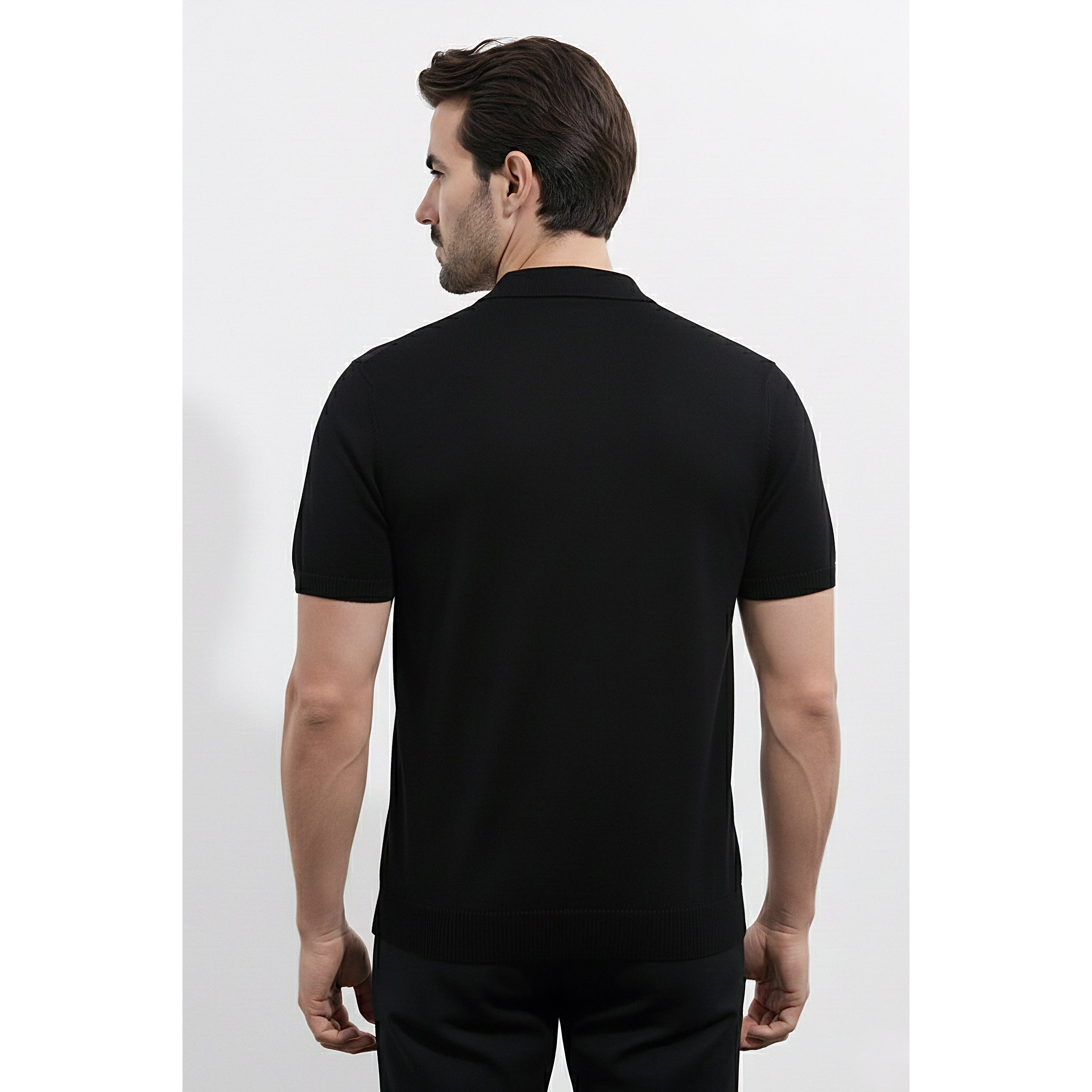 Mens Knitted Polo