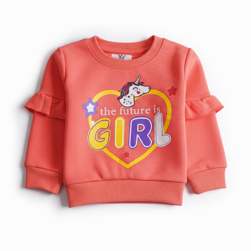Girls Printed Full Sleeve Sweat T-Shirt (7224)