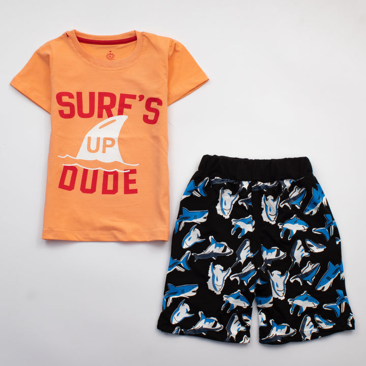 Infant Boys Half Sleeves 2 Piece Suit ( Surf )