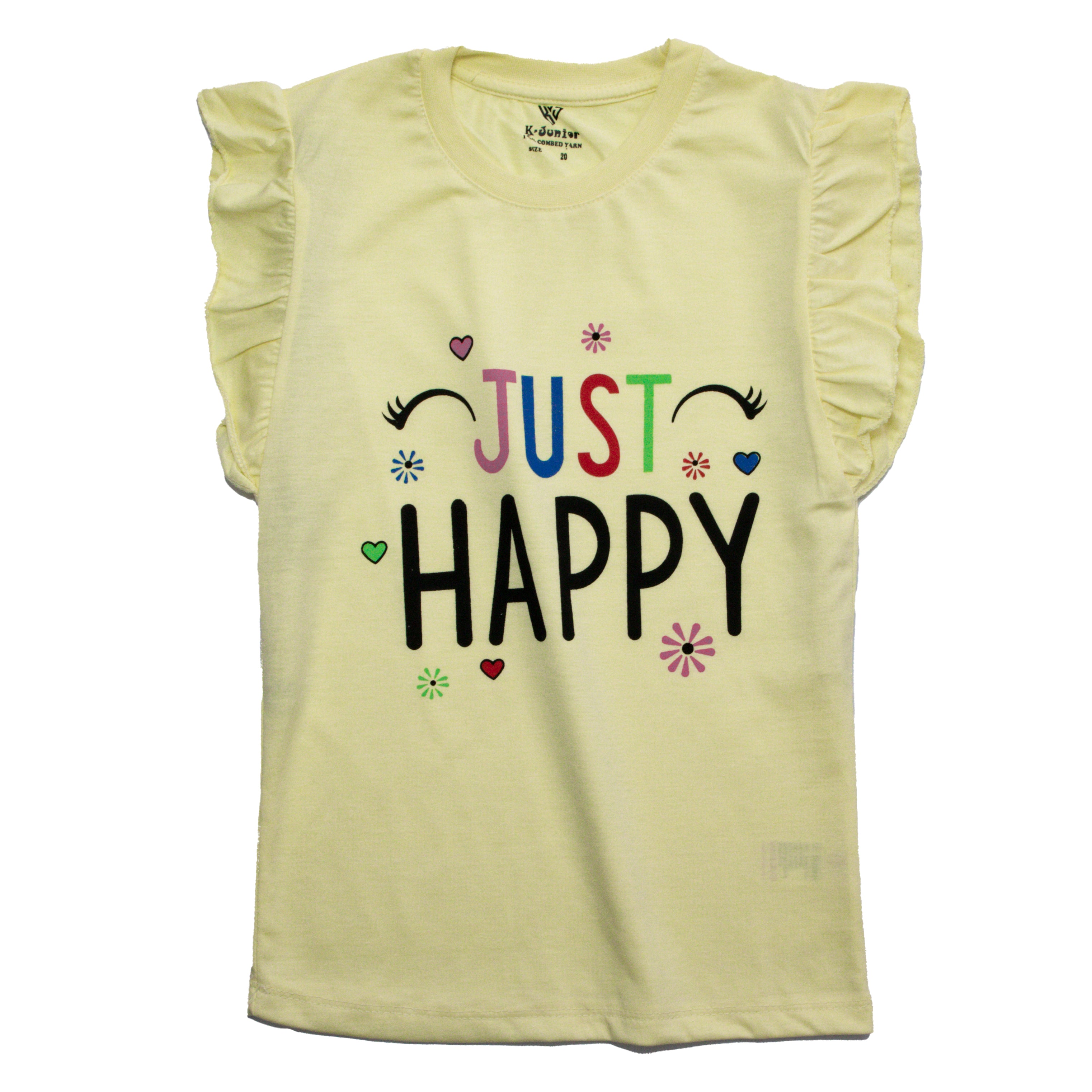 Girls H/S t shirt (HAPPY)