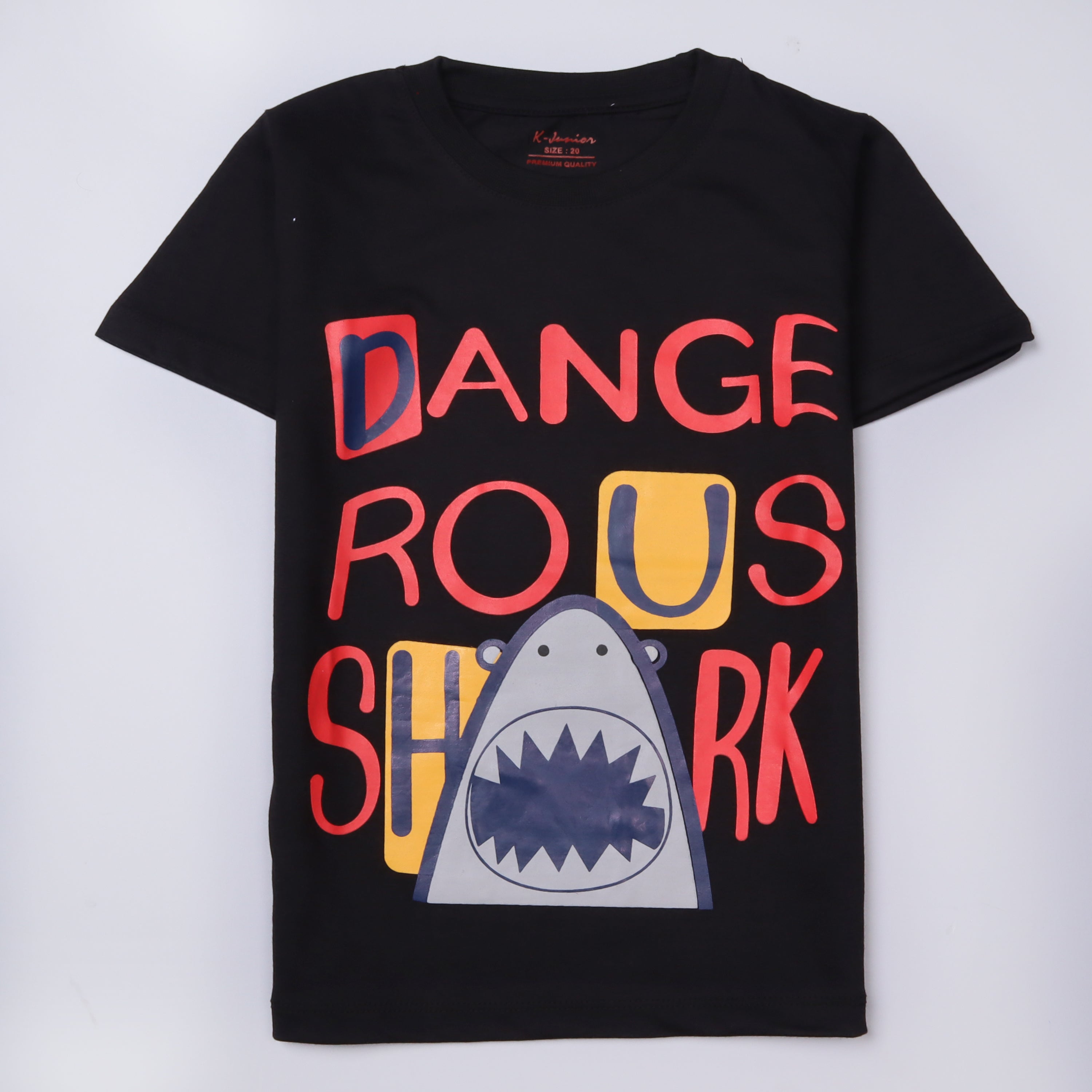 Boys Half Sleeves-Printed T-Shirt (Dangerous)