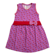 Girls Printed Frock Color Purple Code-B