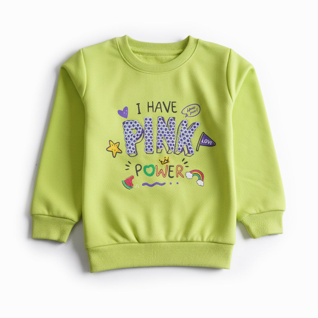 Girls Printed Full Sleeve Sweat T-Shirt (7217)