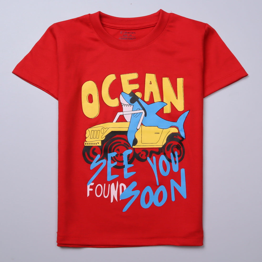 Infant Boys Half Sleeves-Printed T-Shirt (Ocean)
