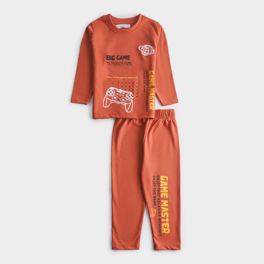 Boys Printed Full Sleeve Suit