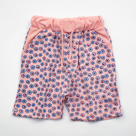 Girls Cotton Short Color Pink Code-B