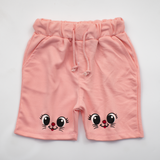 Girls Cotton Short Color Light-Pink ( Cat  )
