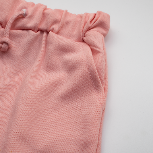 Girls Cotton Short Color Light-Pink ( Life Is Shoot )