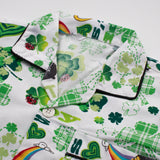 Girls Night Suit Full Sleeves Color White-Green Code-SY
