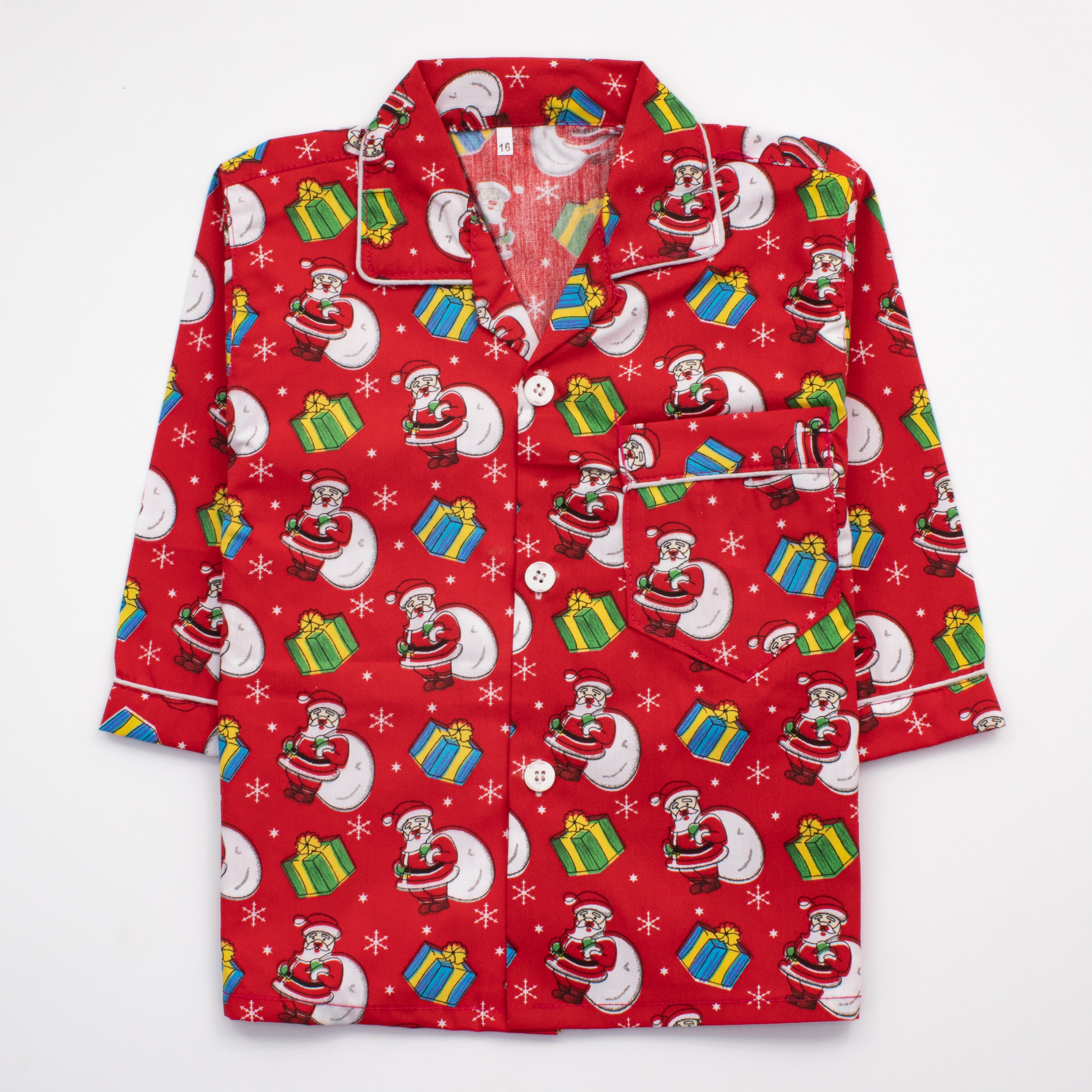 Boys Night Suit Full Sleeves Color Red Code-B