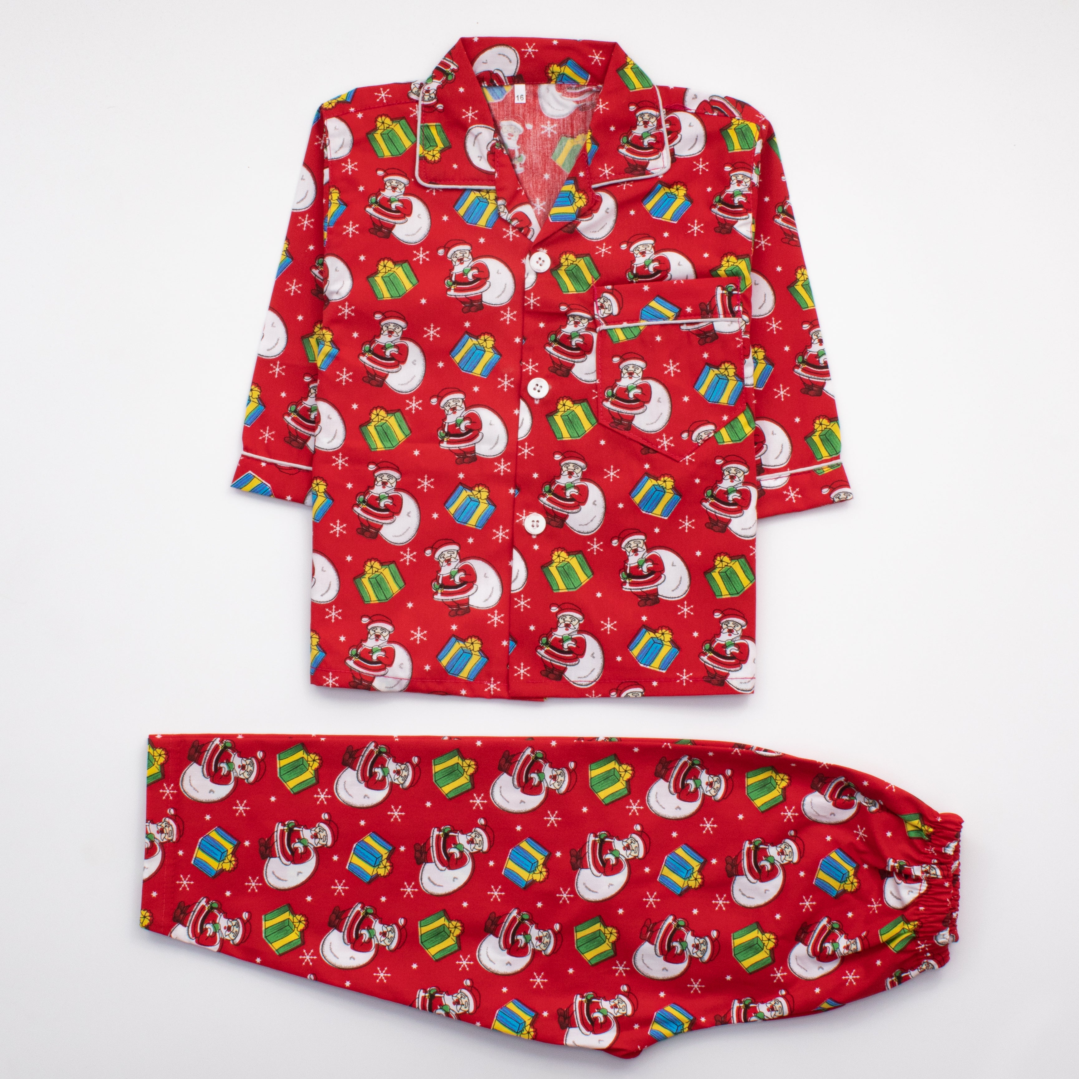 Boys Night Suit Full Sleeves Color Red Code-B