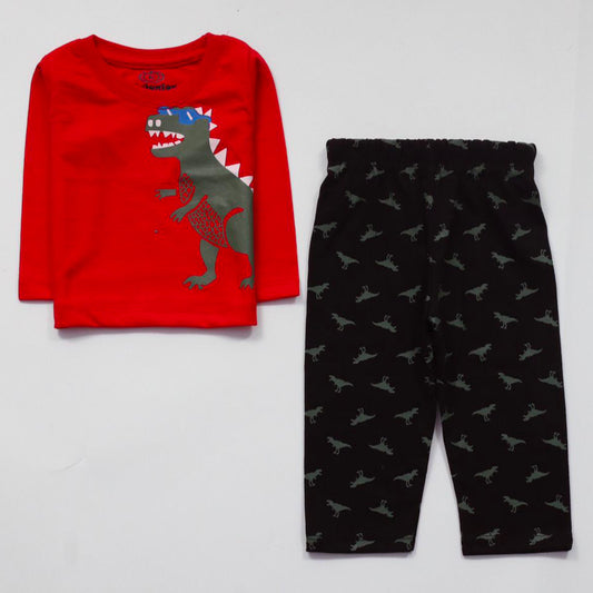 Infant Baba Printed Full Sleeve Suit (Dino)