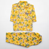 Girls Night Suit Full Sleeves Color Yellow Code-C