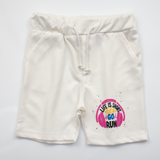 Girls Cotton Short Color White ( Life Is Shoot )