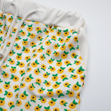 Girls Cotton Short Color White ( Yellow-Flower )