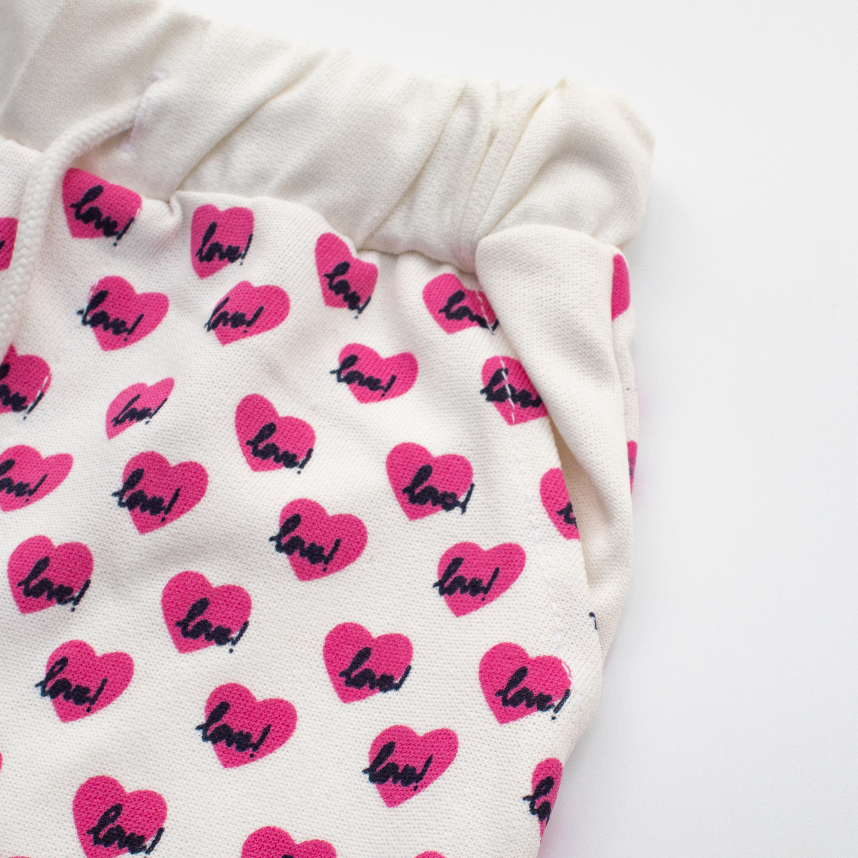 Girls Cotton Short Color White ( Love )