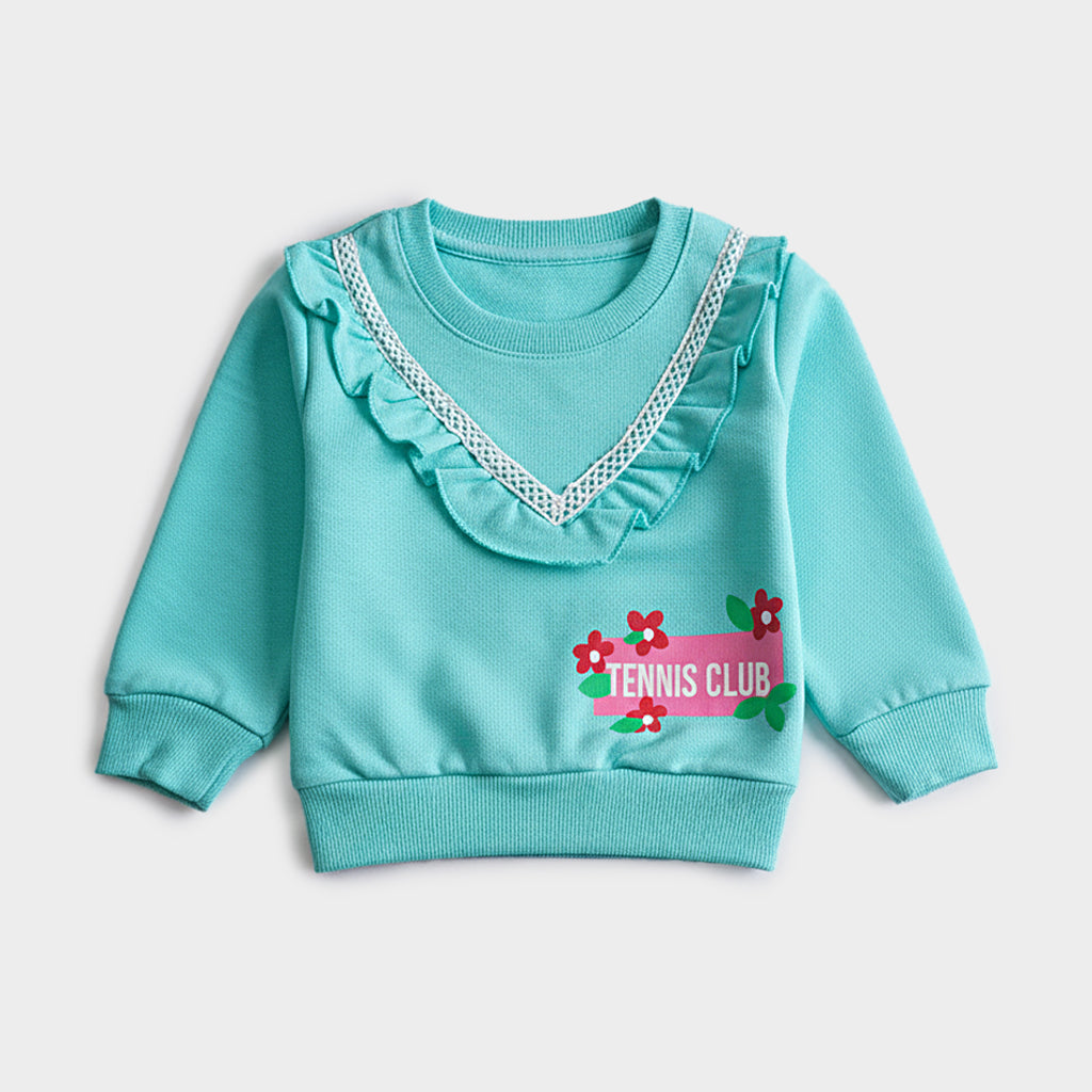 Girls Printed Full Sleeve Sweat T-Shirt (7211)