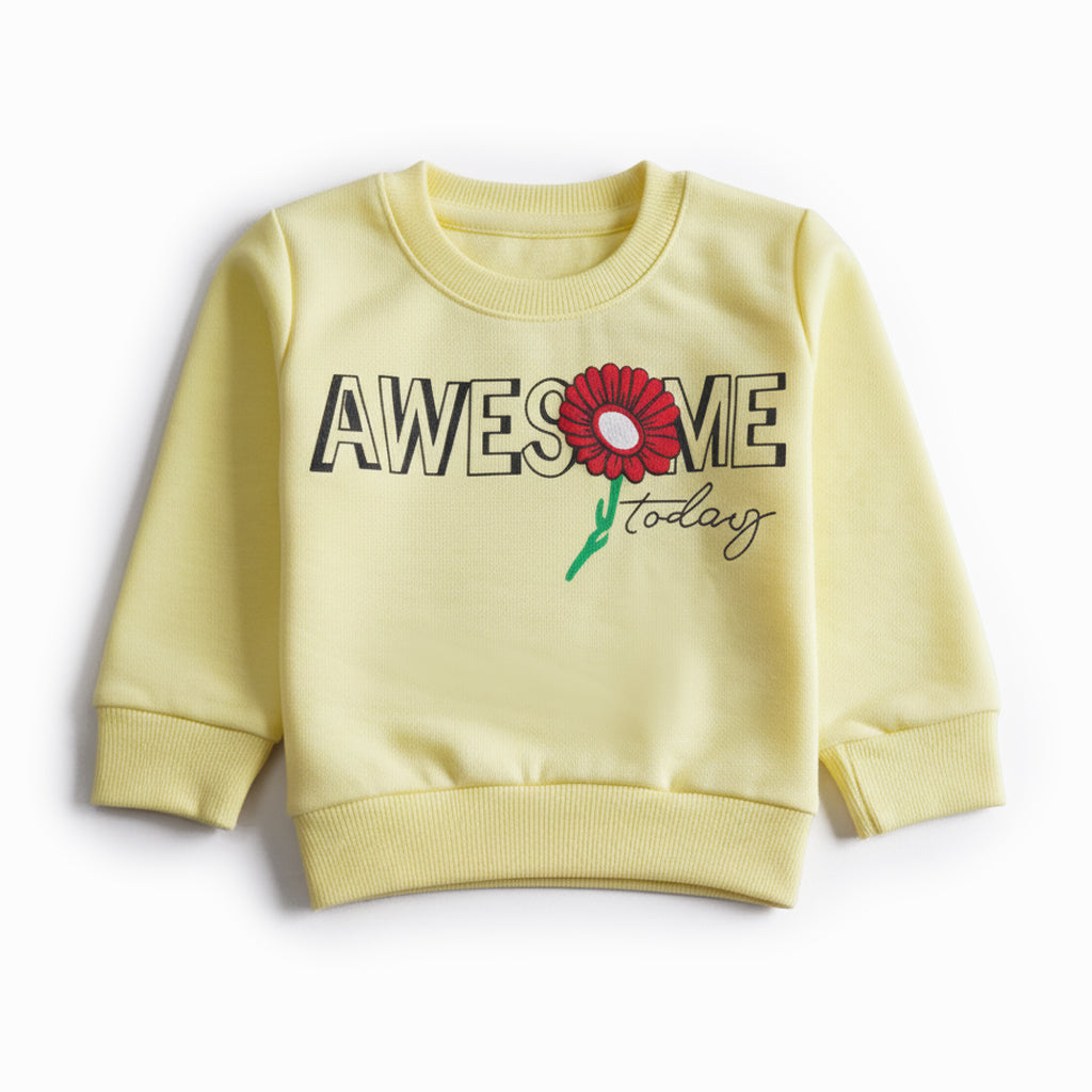 Girls Printed Full Sleeve Sweat T-Shirt Code (7221)