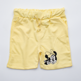 Girls Cotton Short Color Lemon ( Mickey )
