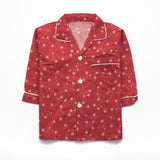 Girls Night Suit Full Sleeves Color Red Code-D