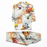 Boys Night Suit Full Sleeves Color Light-Grey  Code-C