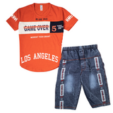 Boys Half Sleeves 2 Piece Suit (Game Over)
