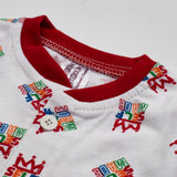 Infant Baba Night Suit Color White-Red