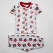 Infant Baba Night Suit Color White-Red