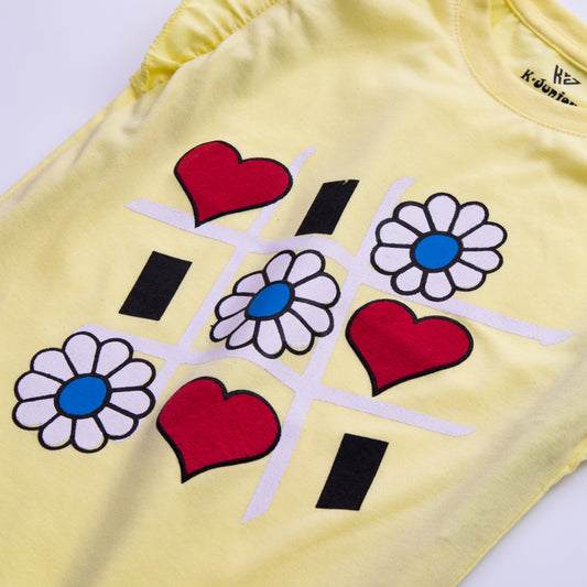 Girls H/S t shirt code - (flower2)